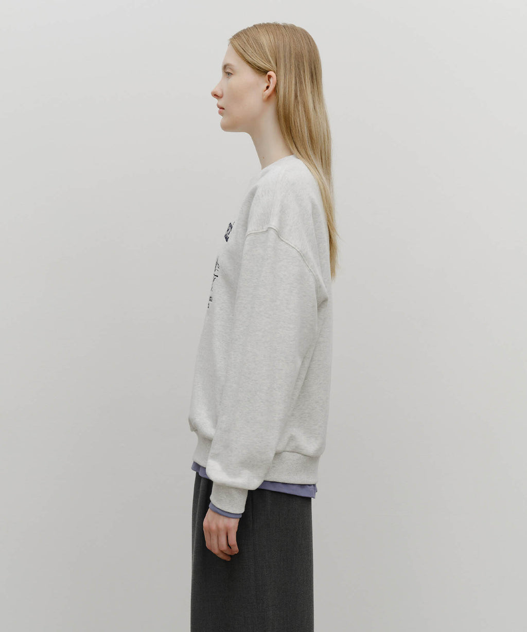 Marithe & Francois Girbaud - Winery Applique Logo Over Fit Sweatshirt (Light Heather Gray) product image 2 | TRAB K-Fashion Australia