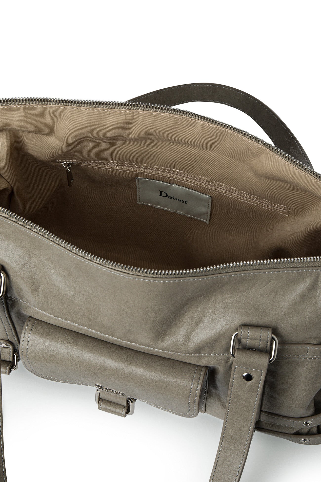 Deinet - Belted Pocket Shoulder Bag (Grey) product image 8 | TRAB K-Fashion Australia