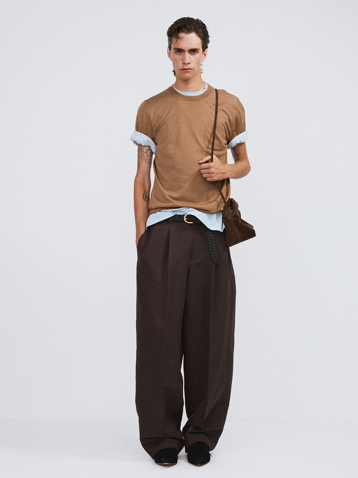 Recto - Pocket Wool Knit Top (Ochre) product image 2 | TRAB K-Fashion Australia