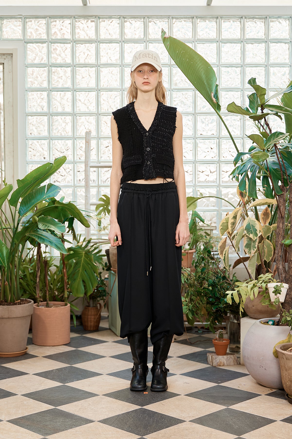 Matin Kim - Rough Tweed Knit Vest (Black) product image 12 | TRAB K-Fashion Australia