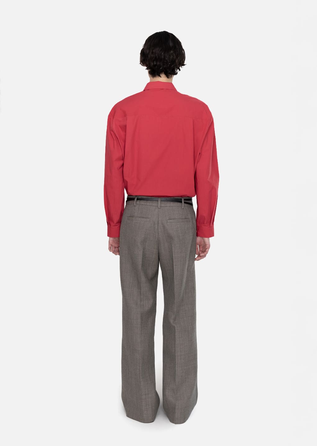 Amomento - Square Pocket Oversized Shirt (Red) product image 4 | TRAB K-Fashion Australia