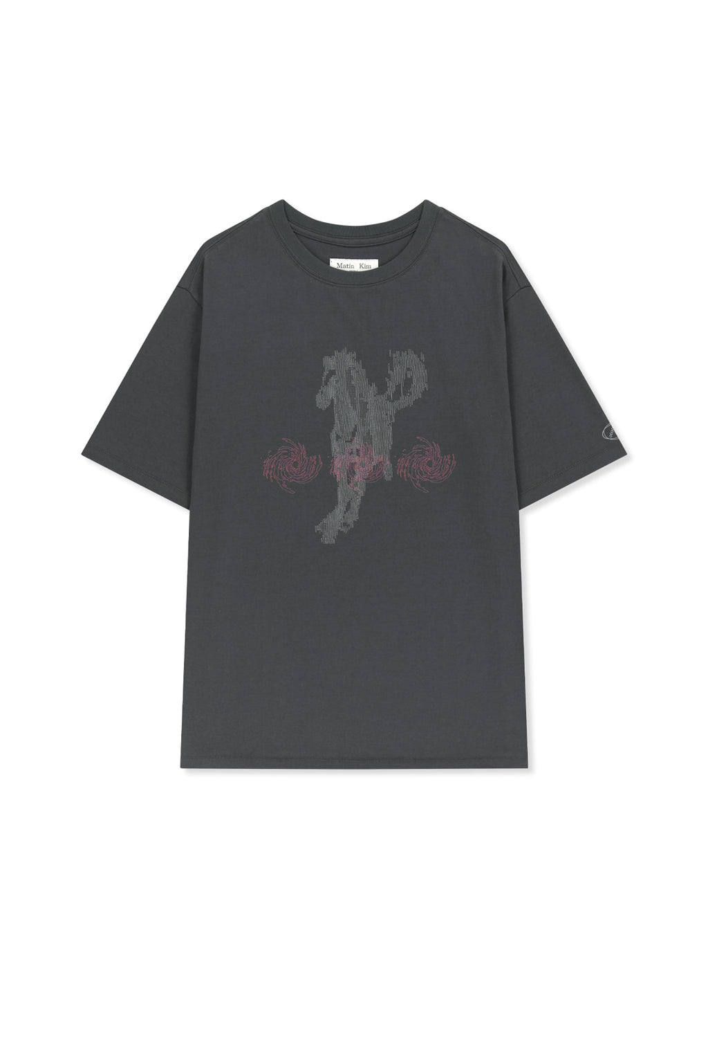 Matin Kim - Matin Pace Sprint Graffiti Top (Charcoal) product image 1 | TRAB K-Fashion Australia