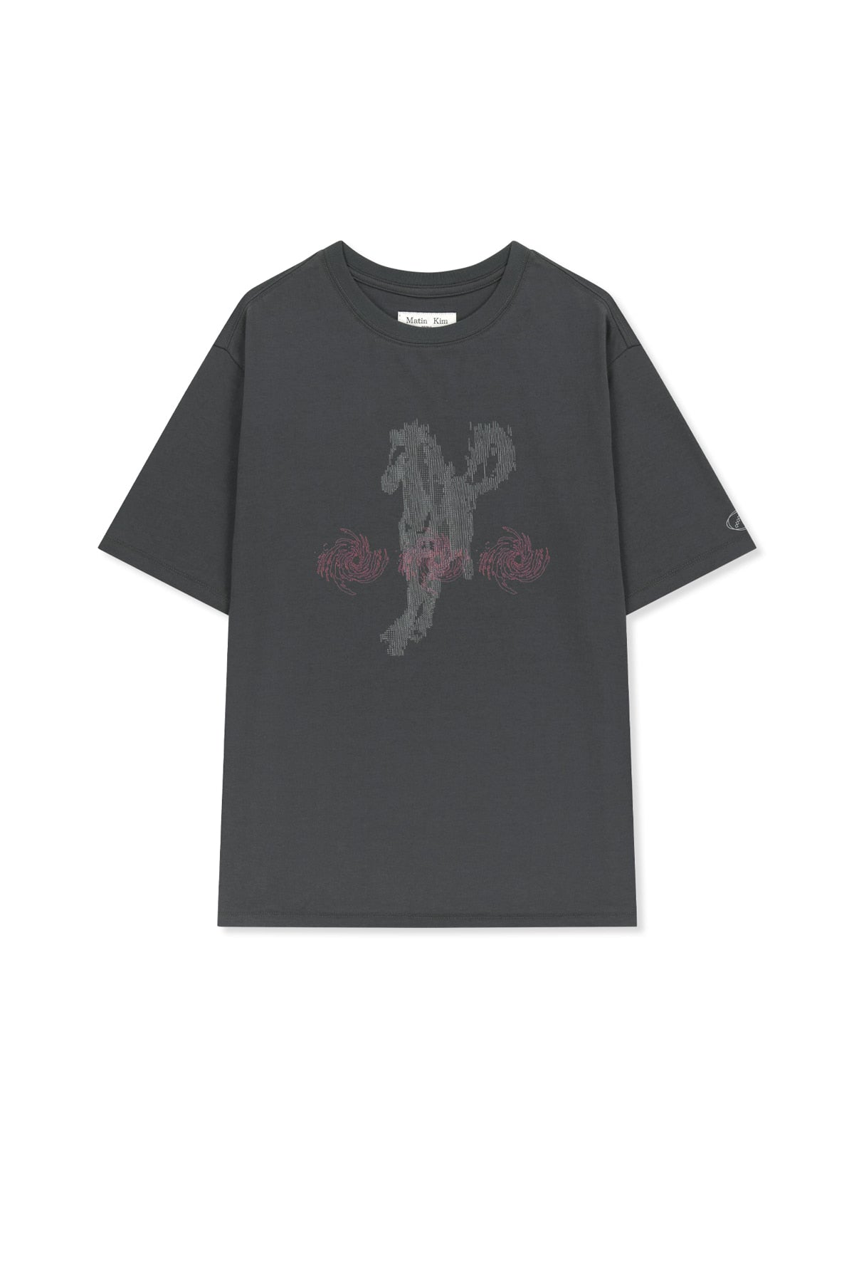 Matin Kim - Matin Pace Sprint Graffiti Top (Charcoal) product image 1 | TRAB K-Fashion Australia