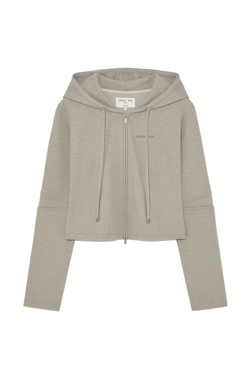 Matin Kim - Sleeve Slit Point Hoody Zip Up (Beige) product image 1 | TRAB K-Fashion Australia