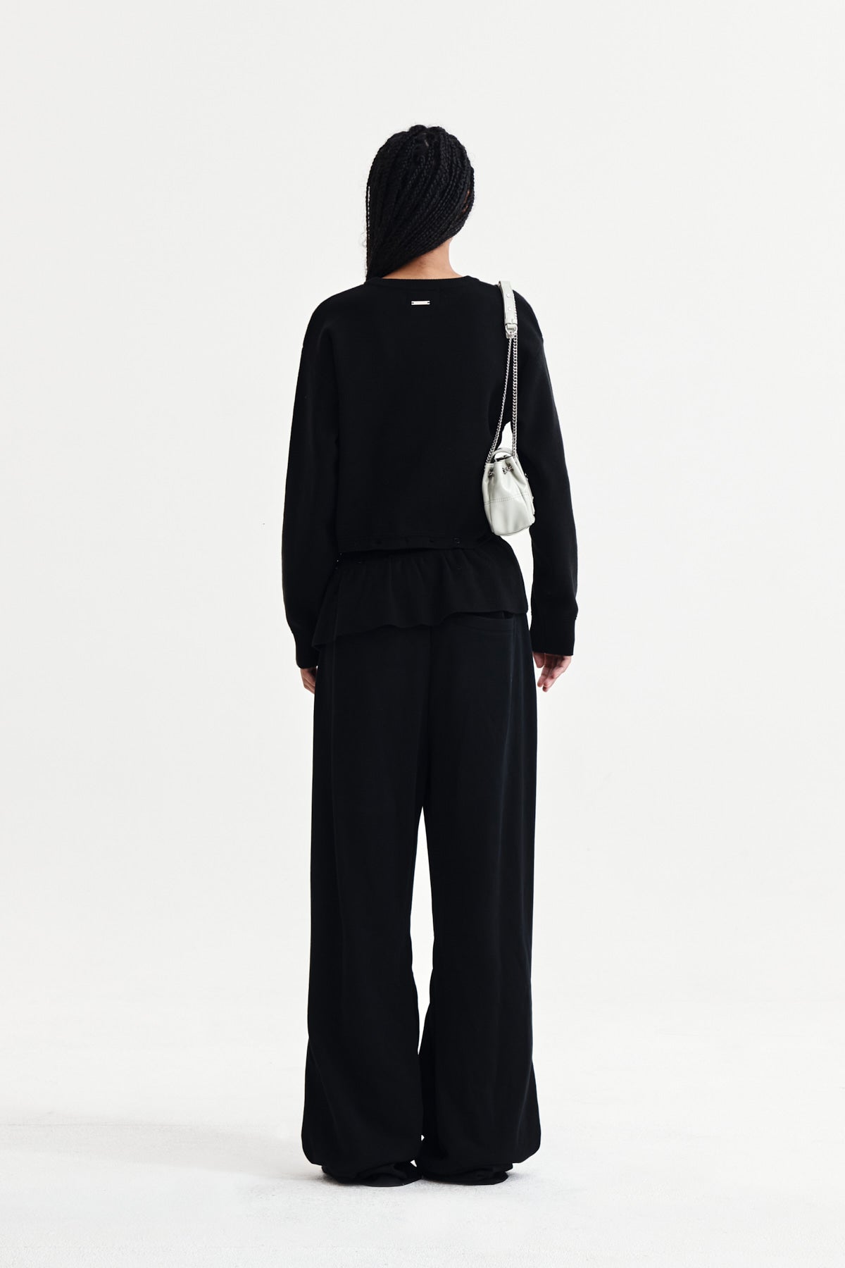 Matin Kim - Detachable Skirt Knit Pullover (Black) product image 7 | TRAB K-Fashion Australia