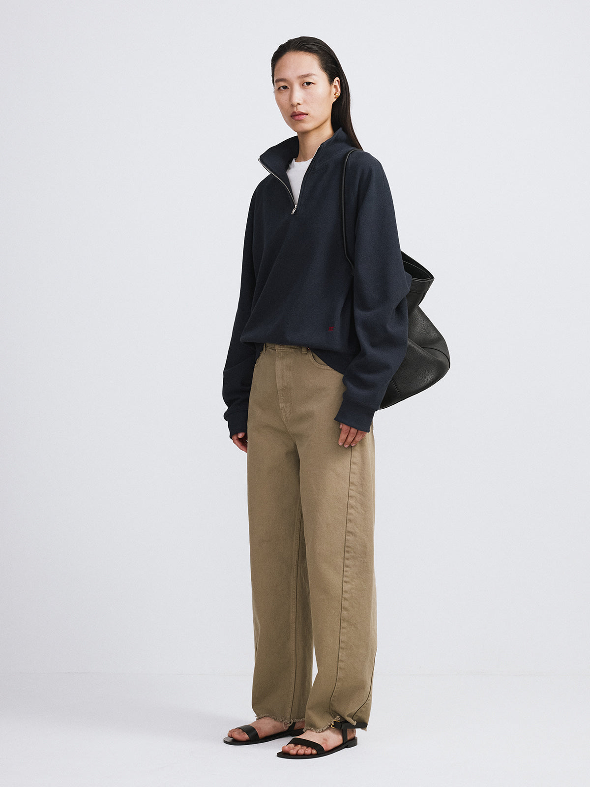 Recto - Rc Logo Half-Zip Sweatshirt (Navy) product image 2 | TRAB K-Fashion Australia