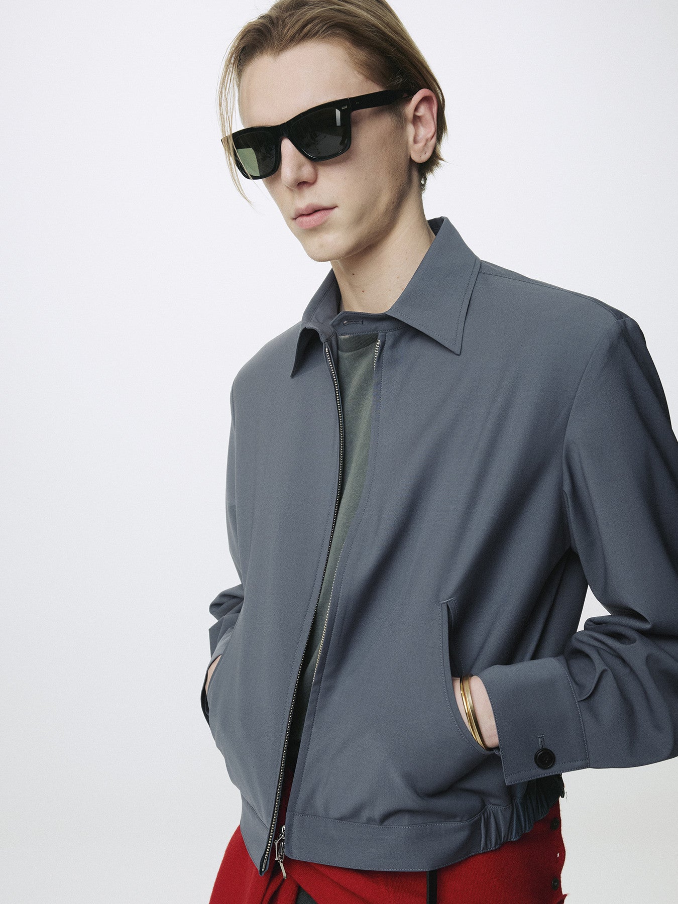 Tonywack - Tropical Wool Blouson Jacket (Slate Grey) product image 6 | TRAB K-Fashion Australia