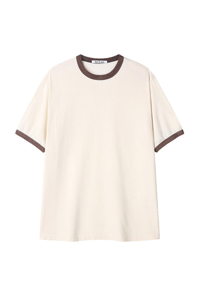 Art if acts - Ringer Tee (Cream/Mud) product image 6 | TRAB K-Fashion Australia