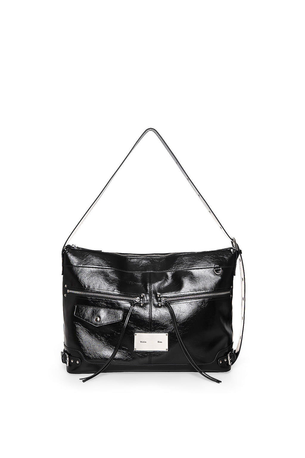 Matin Kim - Side Buckle Biker Big Bag (Black) product image 1 | TRAB K-Fashion Australia