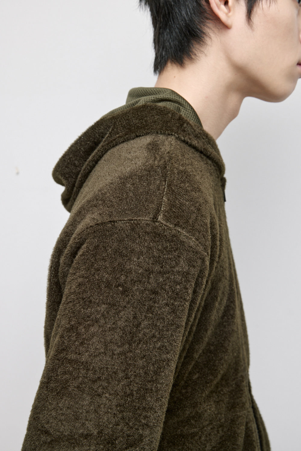 Hatchingroom - Fuzzy Mesh Hoodie (Khaki) product image 15 | TRAB K-Fashion Australia