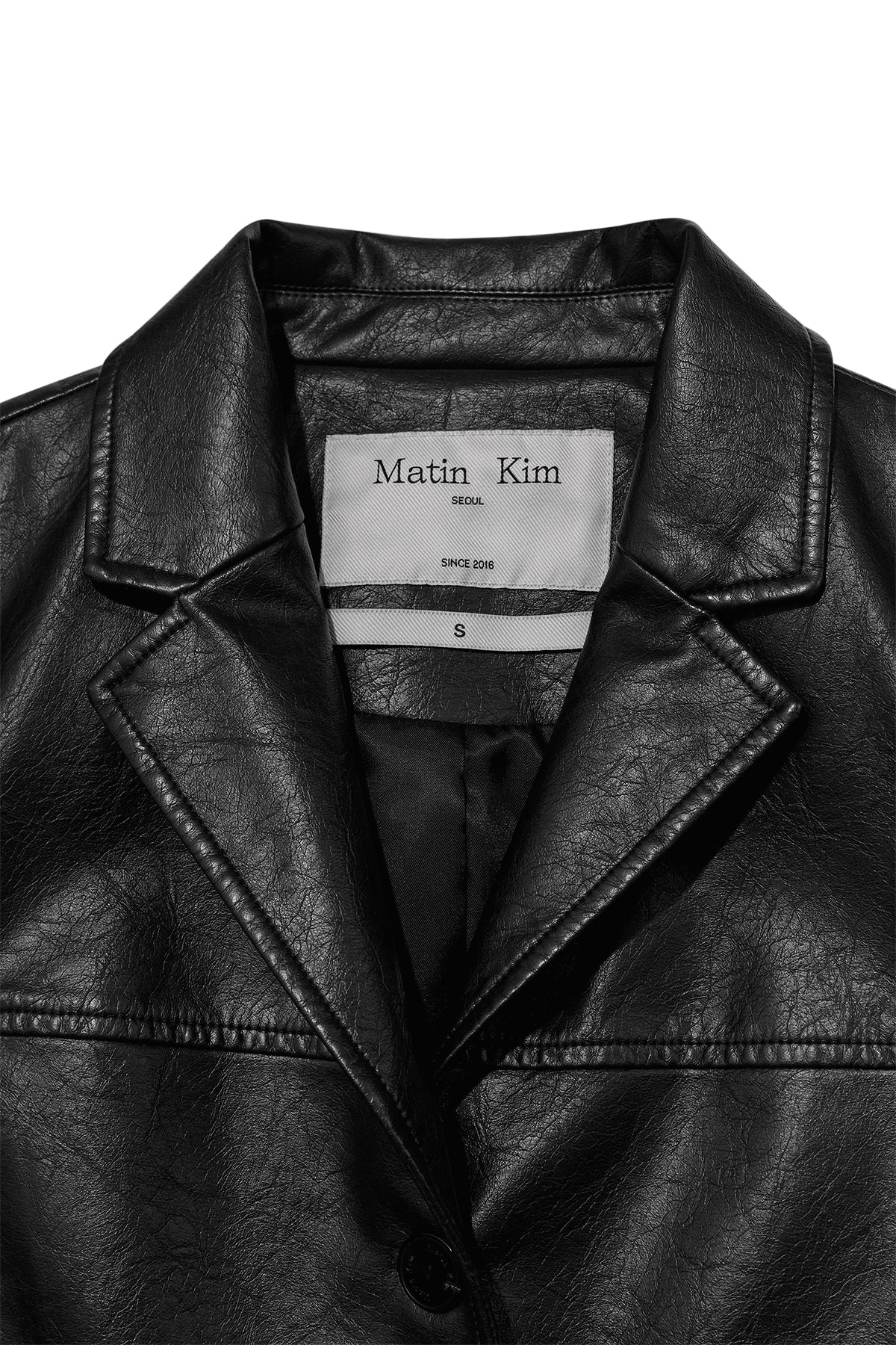 Matin Kim - Leather Single Blazer (Black) product image 3 | TRAB K-Fashion Australia
