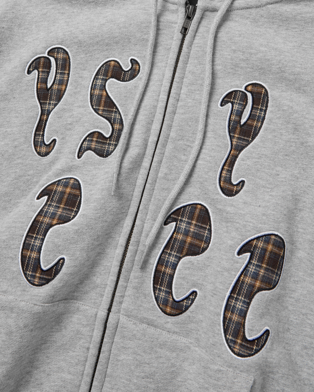 yeseyesee - Y.E.S Bully Check Zip-Up Hoodie (Grey) product image 4 | TRAB K-Fashion Australia