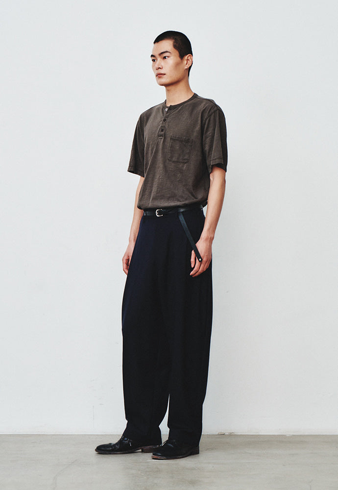 Art if acts - Wool Side Two Tuck Pants (Dark Navy) product image 2 | TRAB K-Fashion Australia