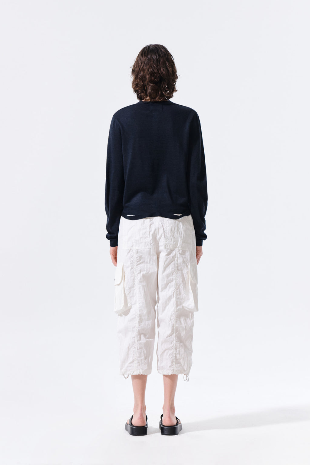 Matin Kim - String Detail Knit Cardigan (Dark Navy) product image 8 | TRAB K-Fashion Australia