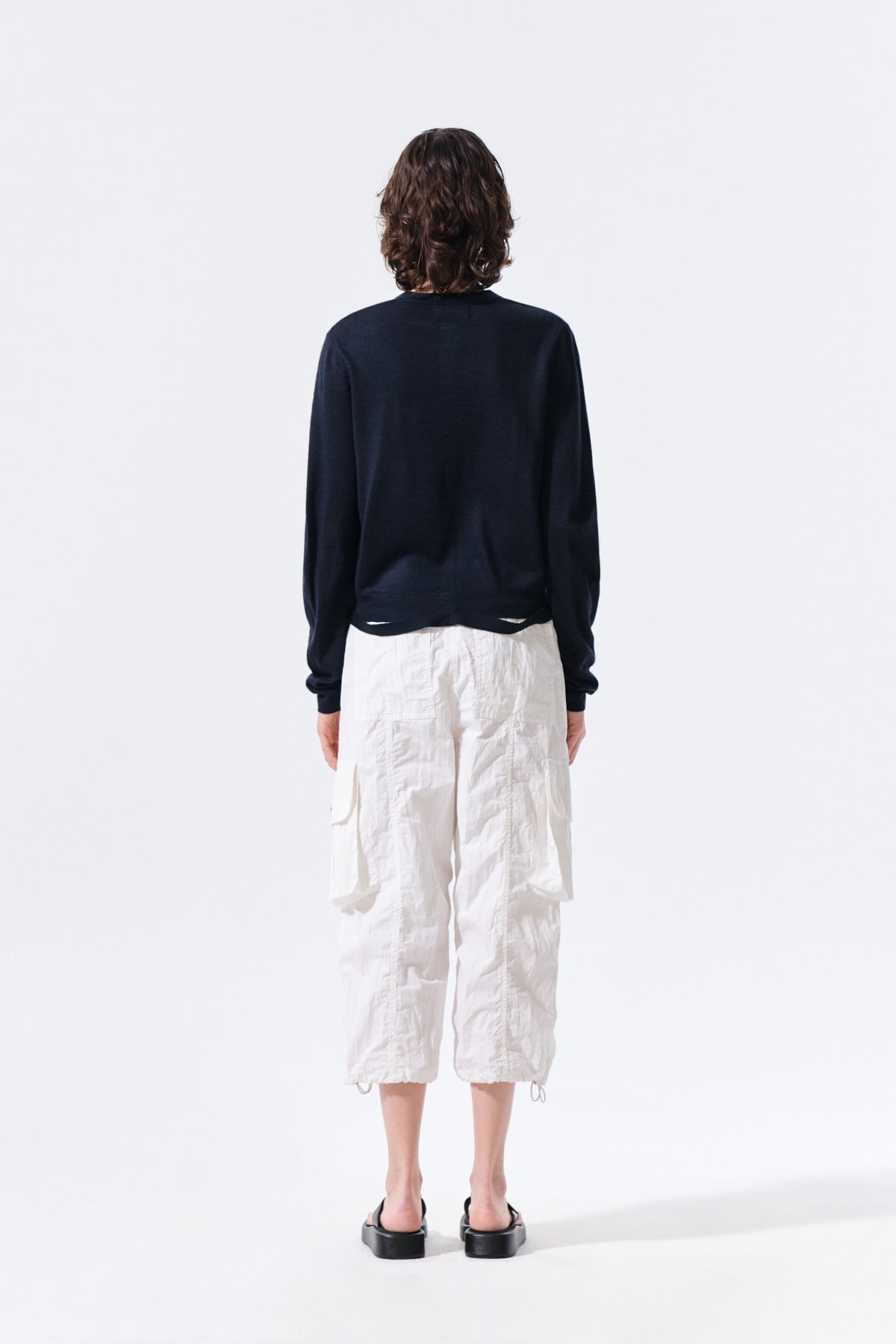 Matin Kim - String Detail Knit Cardigan (Dark Navy) product image 8 | TRAB K-Fashion Australia