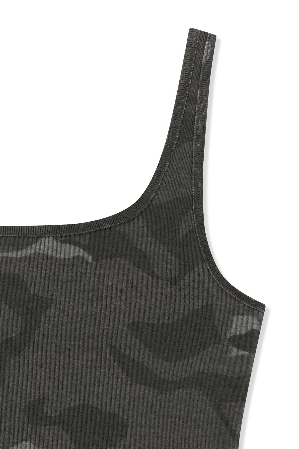 Matin Kim - Square Neck Cropped Tank Top (Charcoal) product image 4 | TRAB K-Fashion Australia