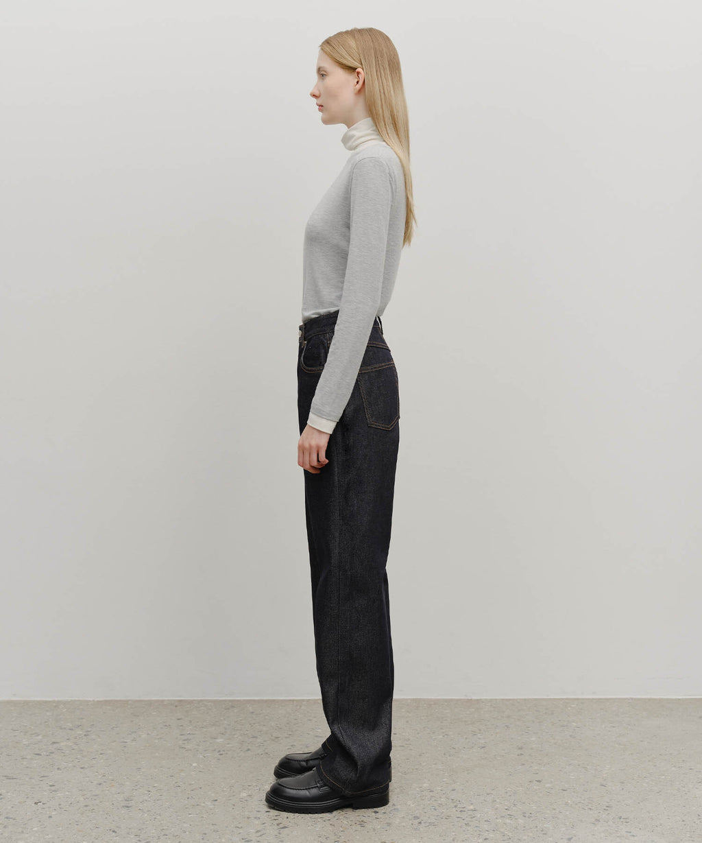 Marithe & Francois Girbaud - Straight Fit Raw Denim Pants (Blue) product image 4 | TRAB K-Fashion Australia