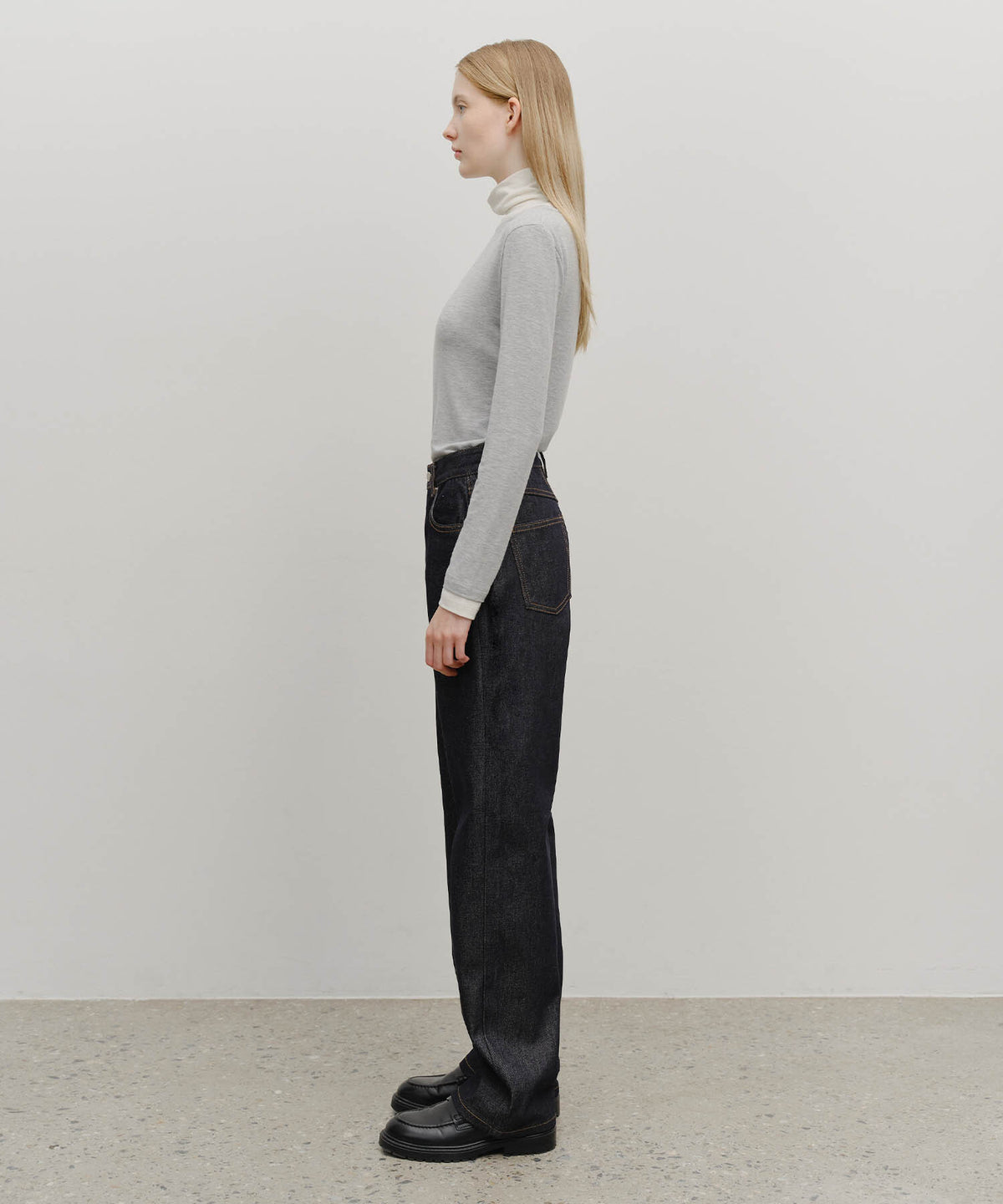 Marithe & Francois Girbaud - Straight Fit Raw Denim Pants (Blue) product image 4 | TRAB K-Fashion Australia