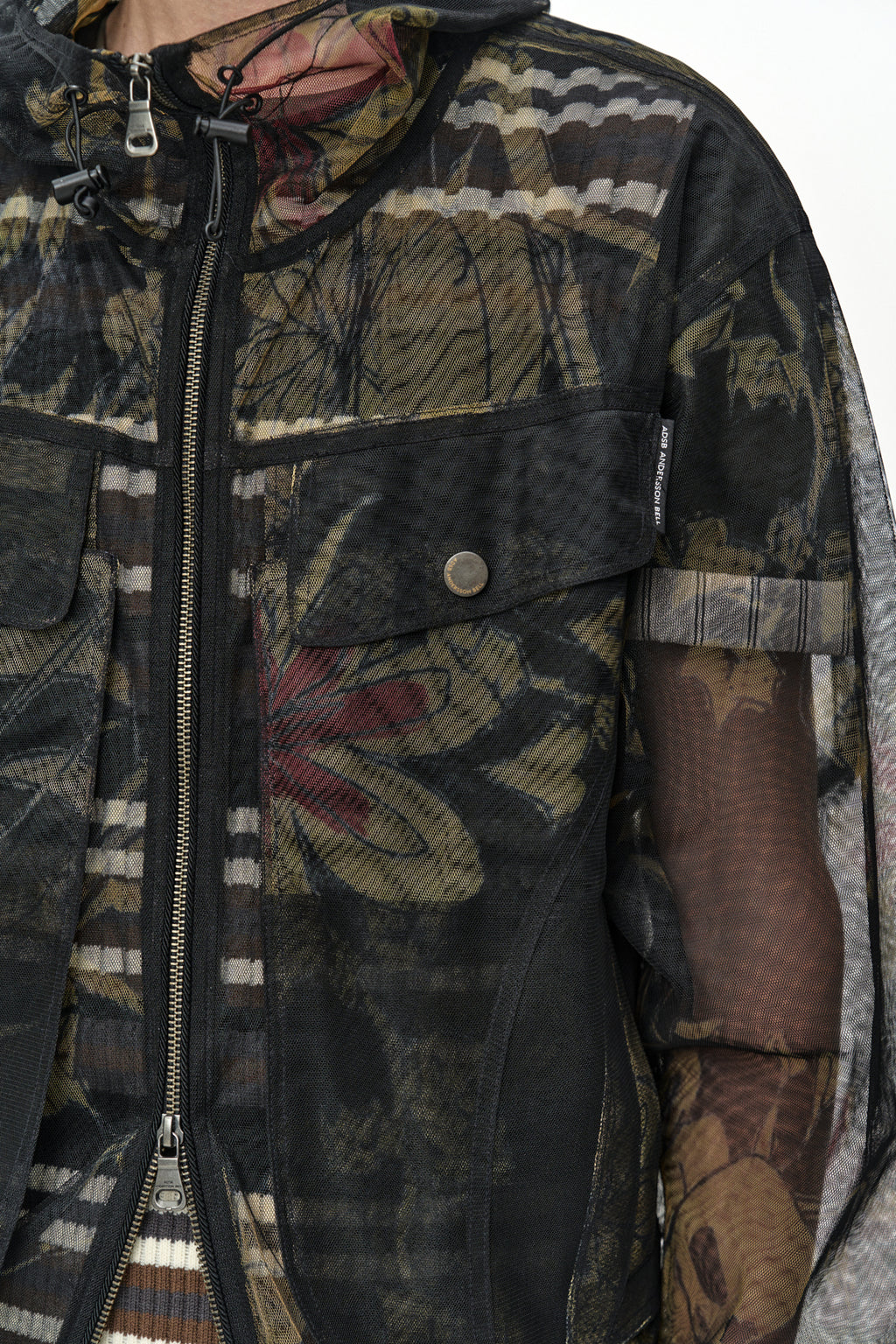 Andersson Bell - Flower Sheer Hoodie Jacket (Black) product image 4 | TRAB K-Fashion Australia