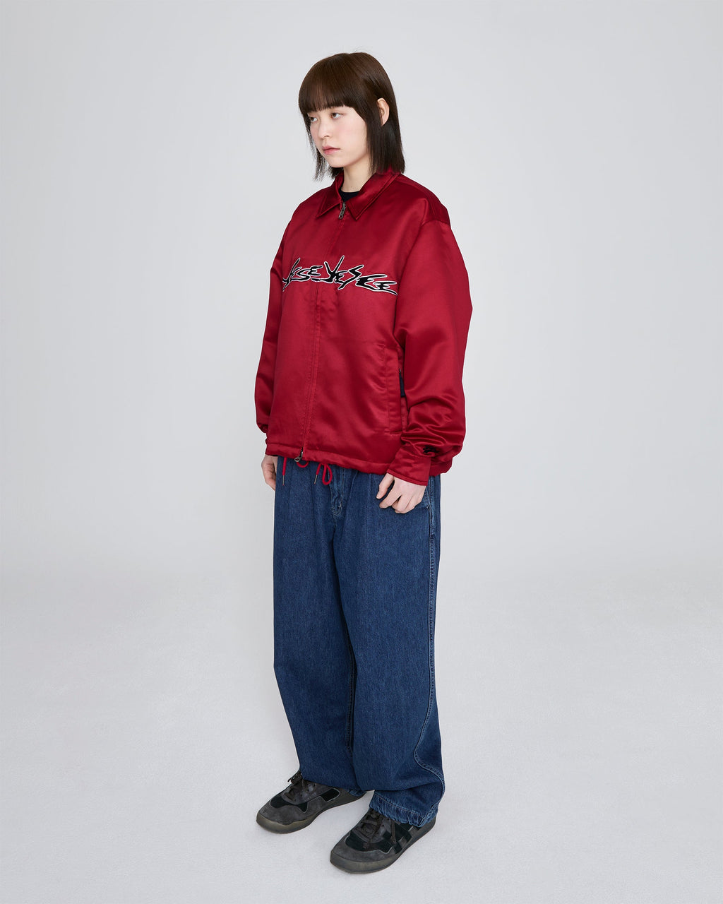 yeseyesee - Chain Stitch Logo Coach Jacket (Red) product image 11 | TRAB K-Fashion Australia