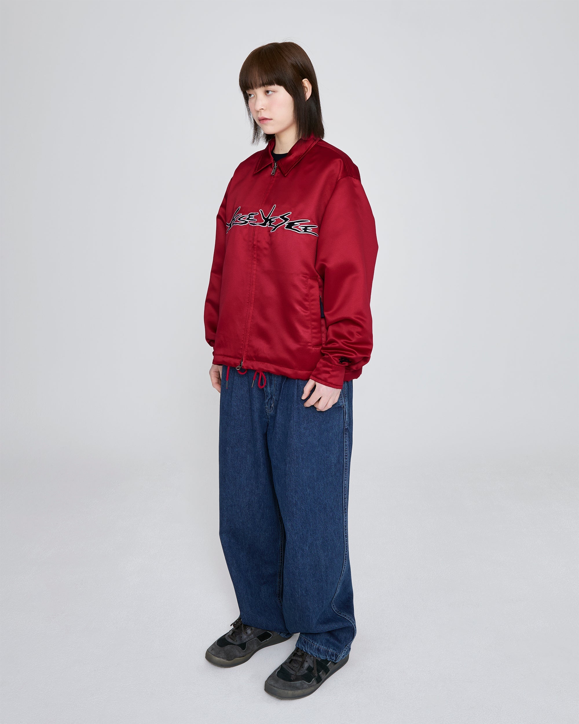 yeseyesee - Chain Stitch Logo Coach Jacket (Red) product image 11 | TRAB K-Fashion Australia