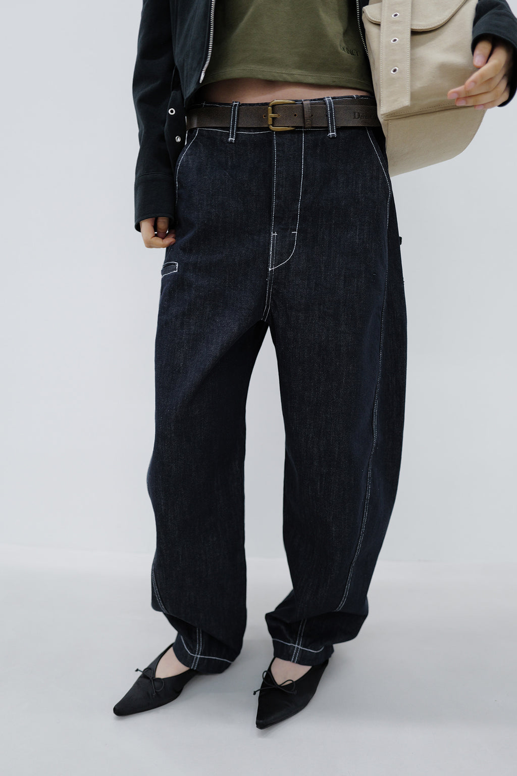 Deinet - Deinet Curved Denim Pants (Indigo) product image 10 | TRAB K-Fashion Australia