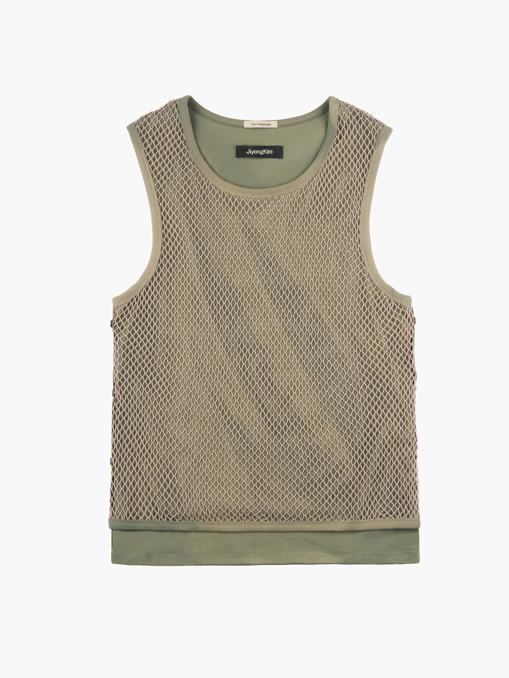 Jiyong Kim - Sun-Bleached Mesh Layered Sleeveless (Green) product image 5 | TRAB K-Fashion Australia