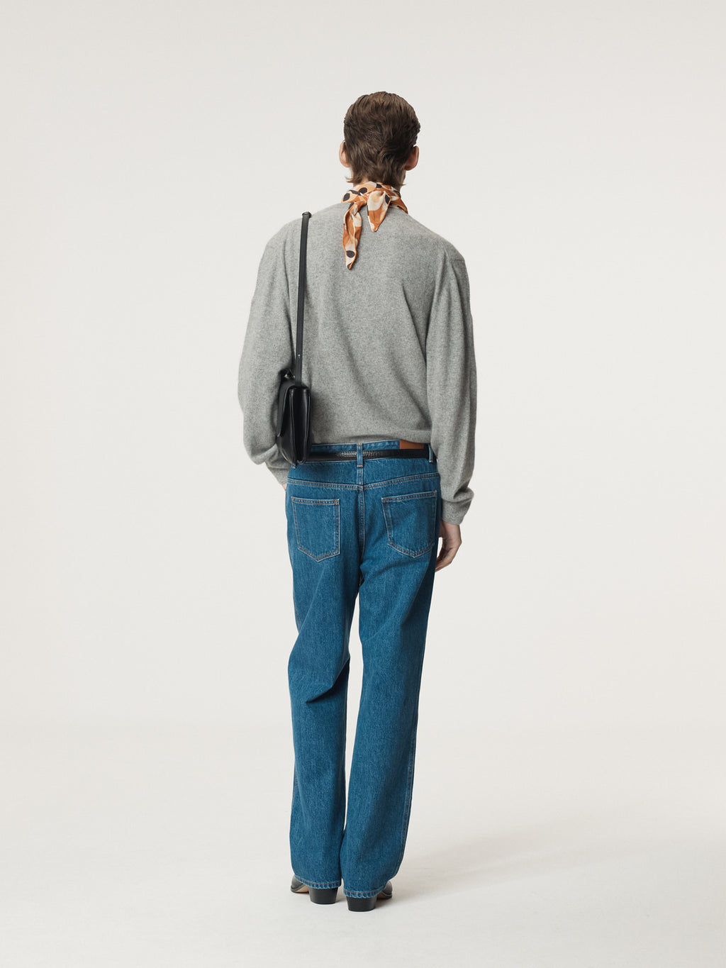 Recto - Crew Neck Layered Cardigan Knit Top (Melange Grey) product image 3 | TRAB K-Fashion Australia