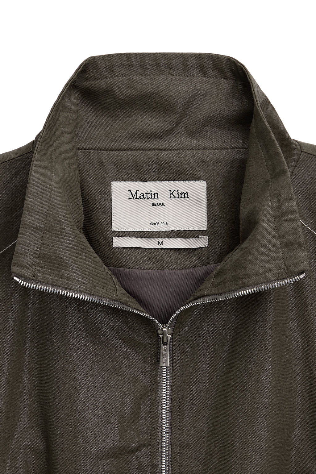 Matin Kim - Matin Rough Coating Crop Bomber (Khaki) product image 3 | TRAB K-Fashion Australia