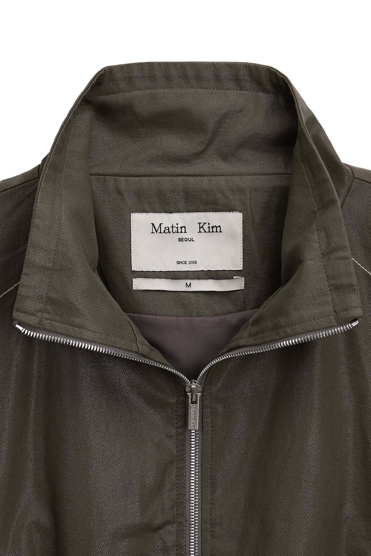 Matin Kim - Matin Rough Coating Crop Bomber (Khaki) product image 3 | TRAB K-Fashion Australia
