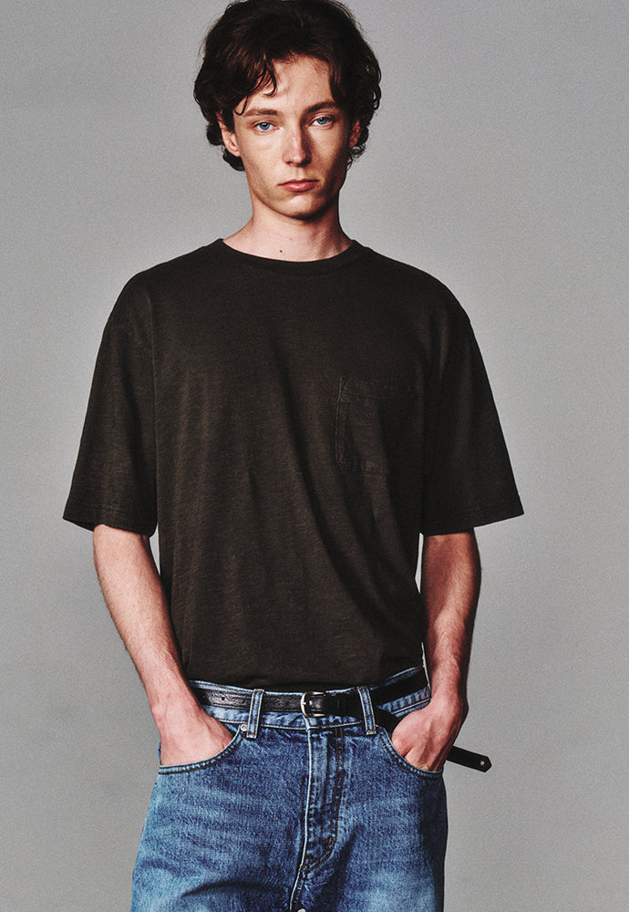Art if acts - Garment Dyed Slub Pocket T-Shirt (Khaki Grey) product image 6 | TRAB K-Fashion Australia