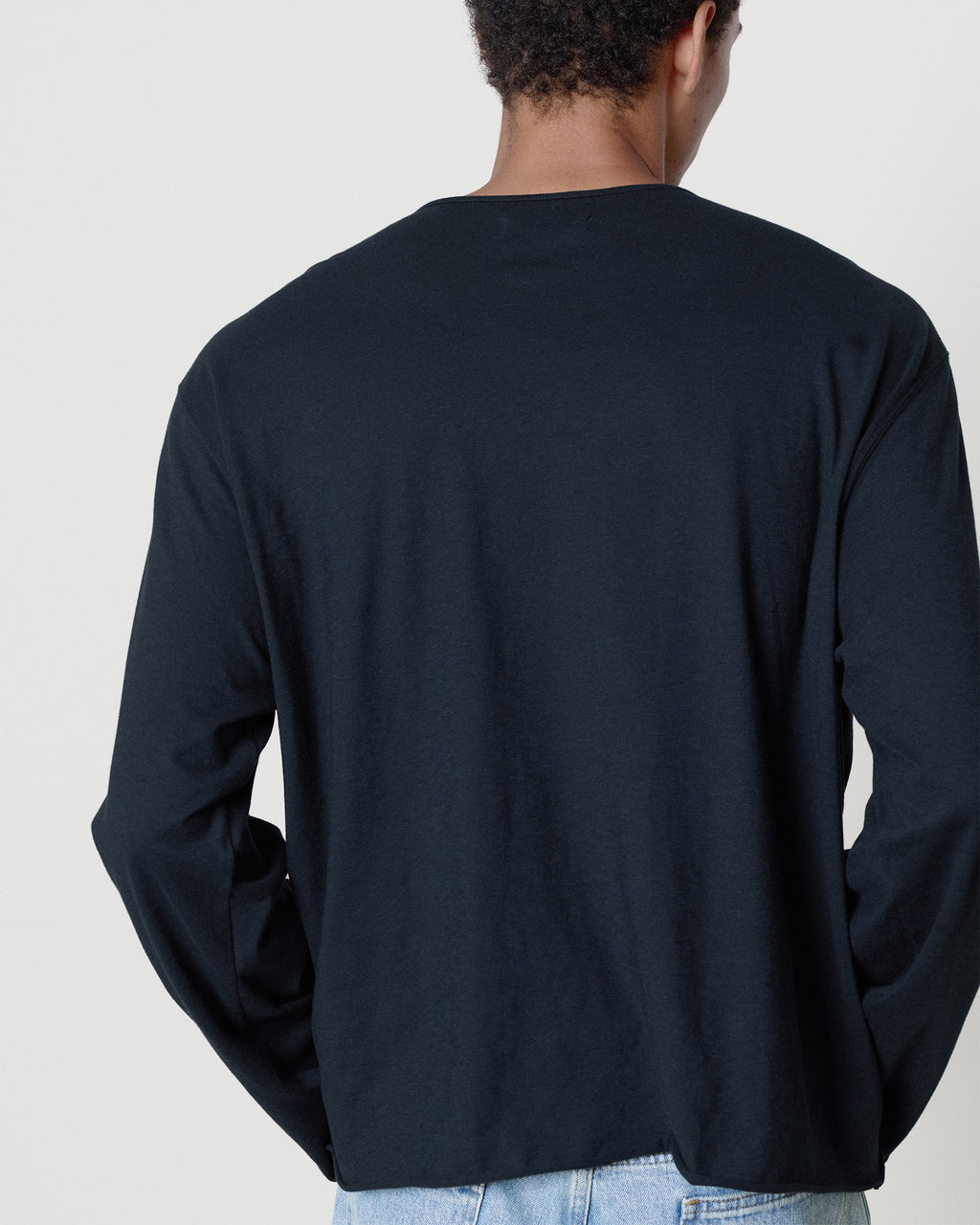 Brownyard - High Gauge V Neck Long Sleeve (Dark Navy) product image 3 | TRAB K-Fashion Australia