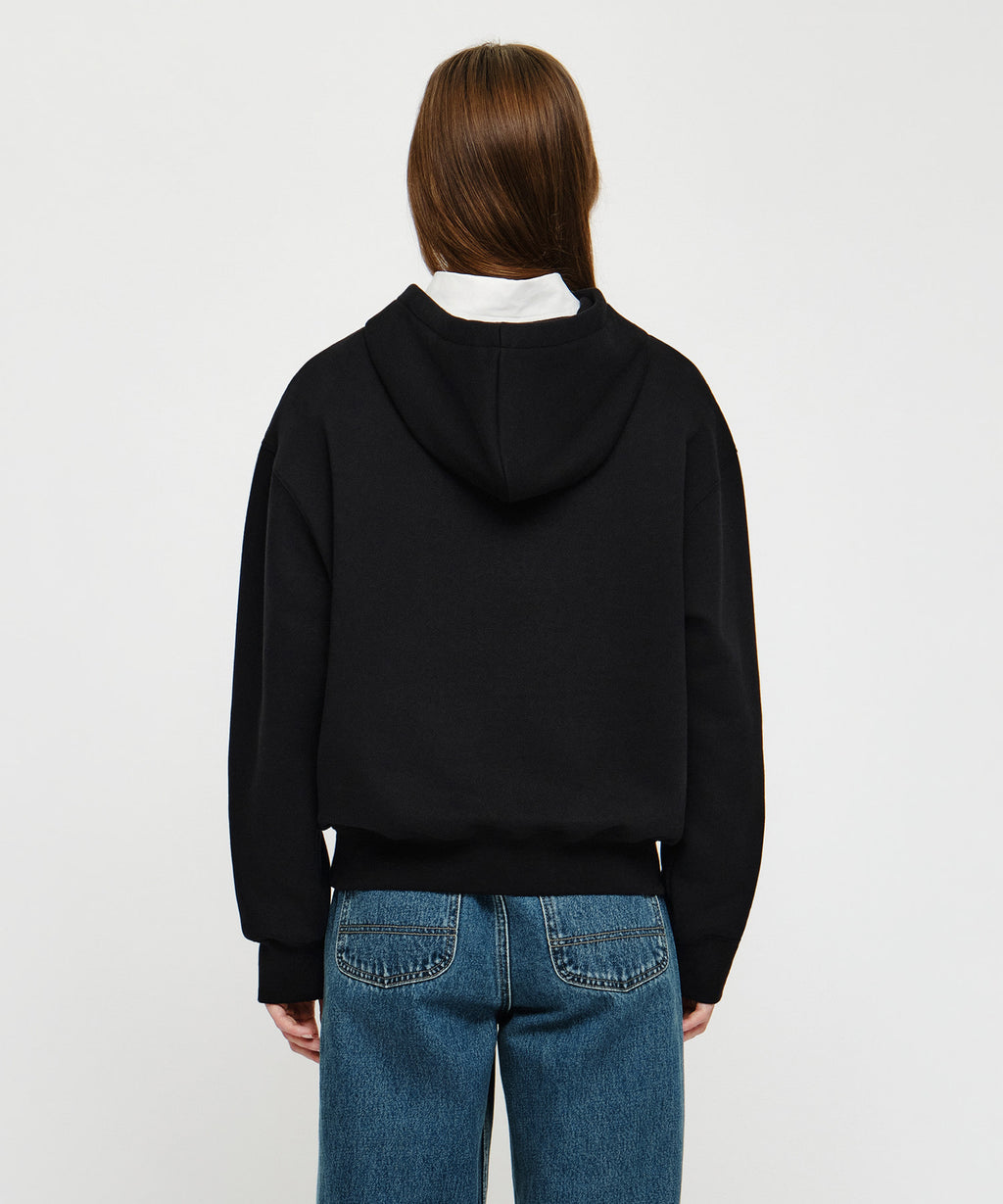 Marithe & Francois Girbaud - Alpes Classic Logo Oversized Hoodie (brushed) (Black) product image 3 | TRAB K-Fashion Australia