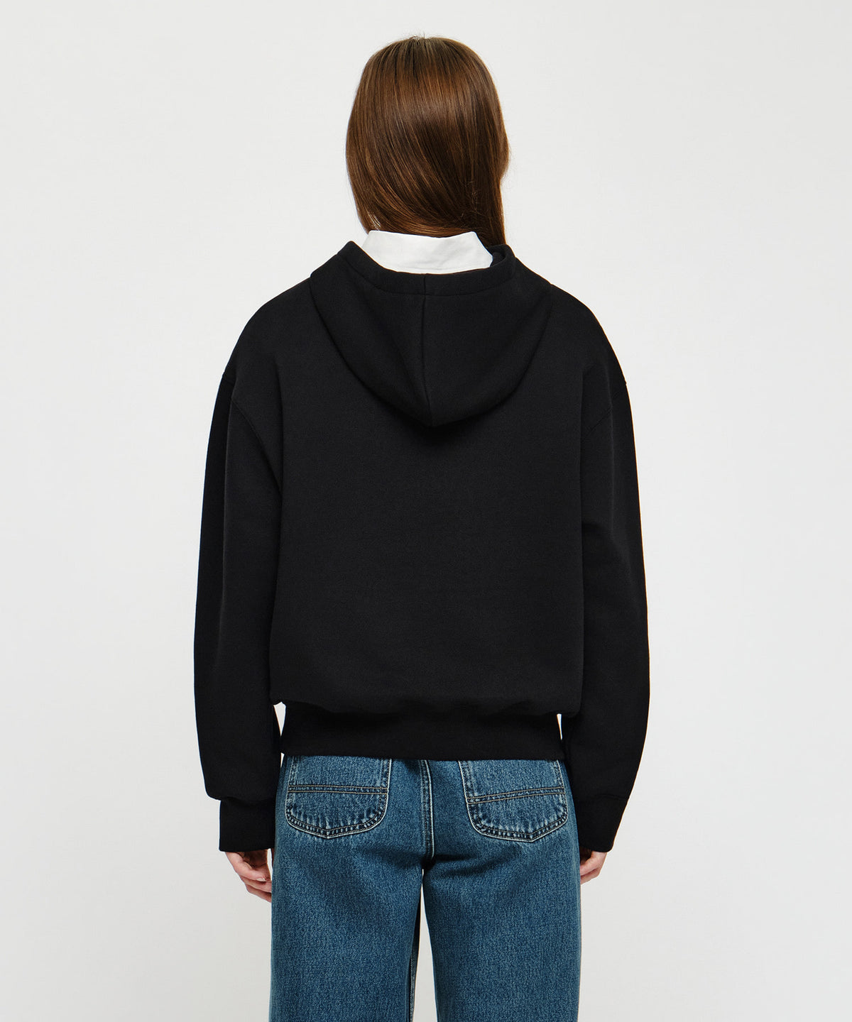 Marithe & Francois Girbaud - Alpes Classic Logo Oversized Hoodie (brushed) (Black) product image 3 | TRAB K-Fashion Australia