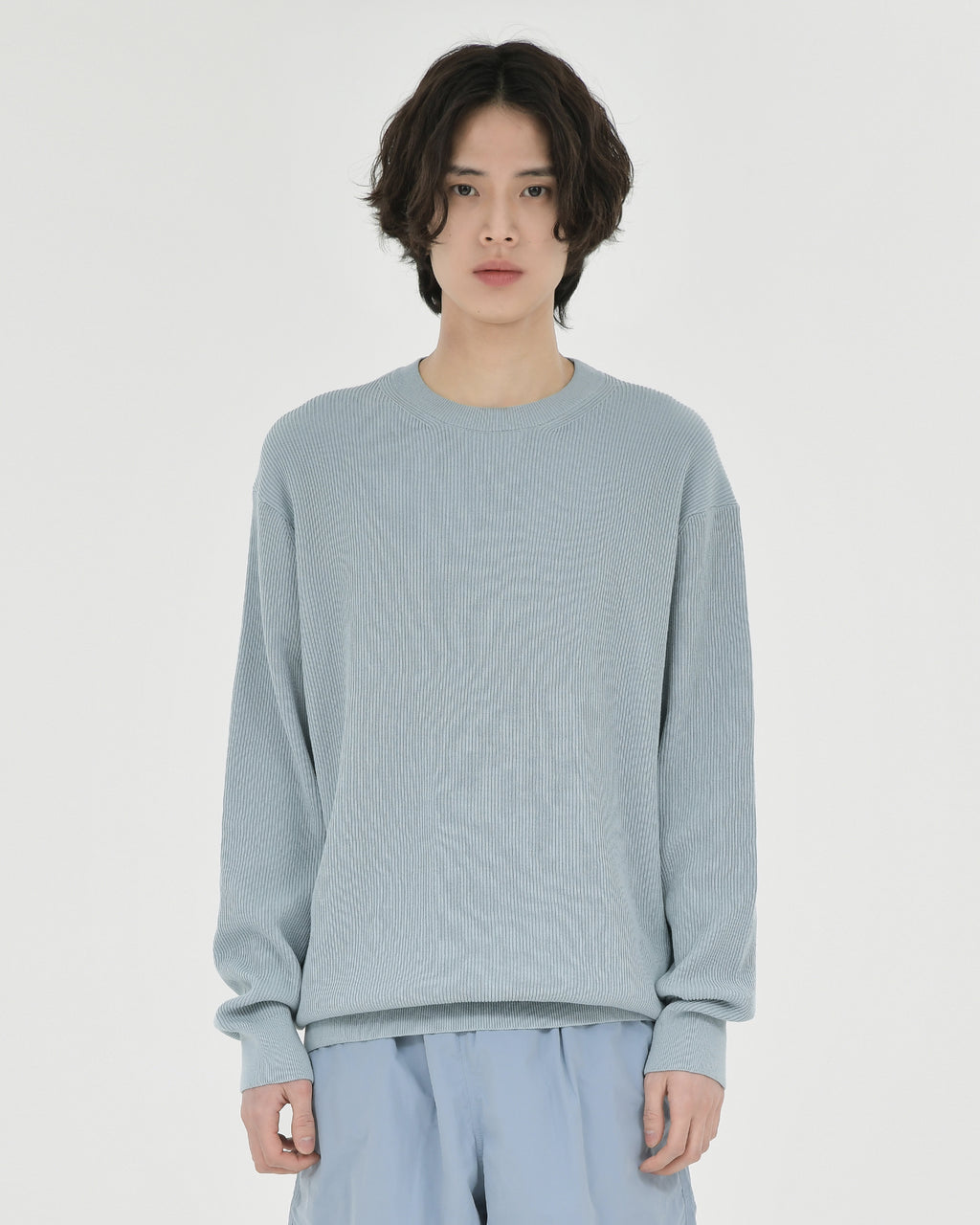 Brownyard - High Density Crewneck Knit (Blue Grey) product image 1 | TRAB K-Fashion Australia