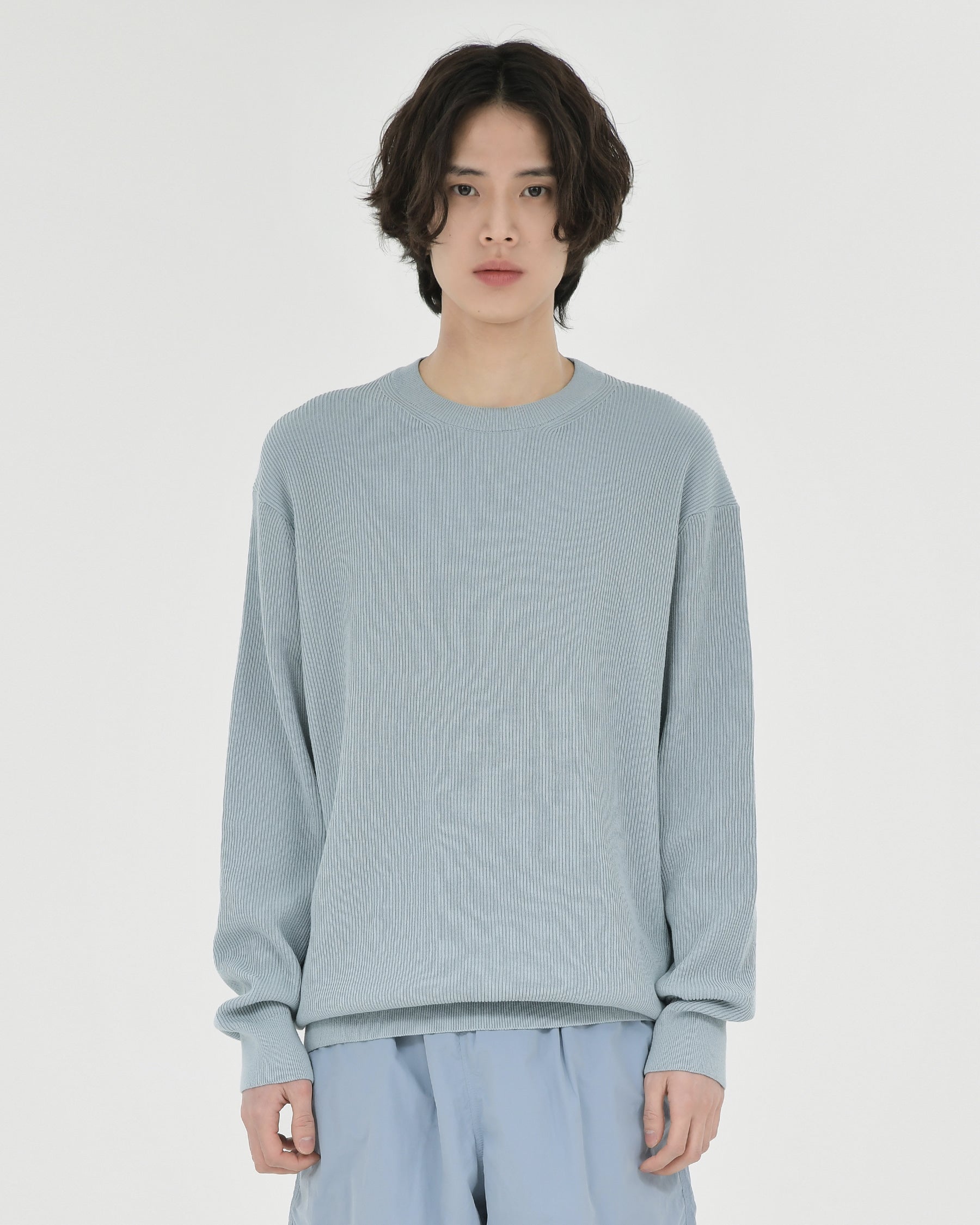 Brownyard - High Density Crewneck Knit (Blue Grey) product image 1 | TRAB K-Fashion Australia
