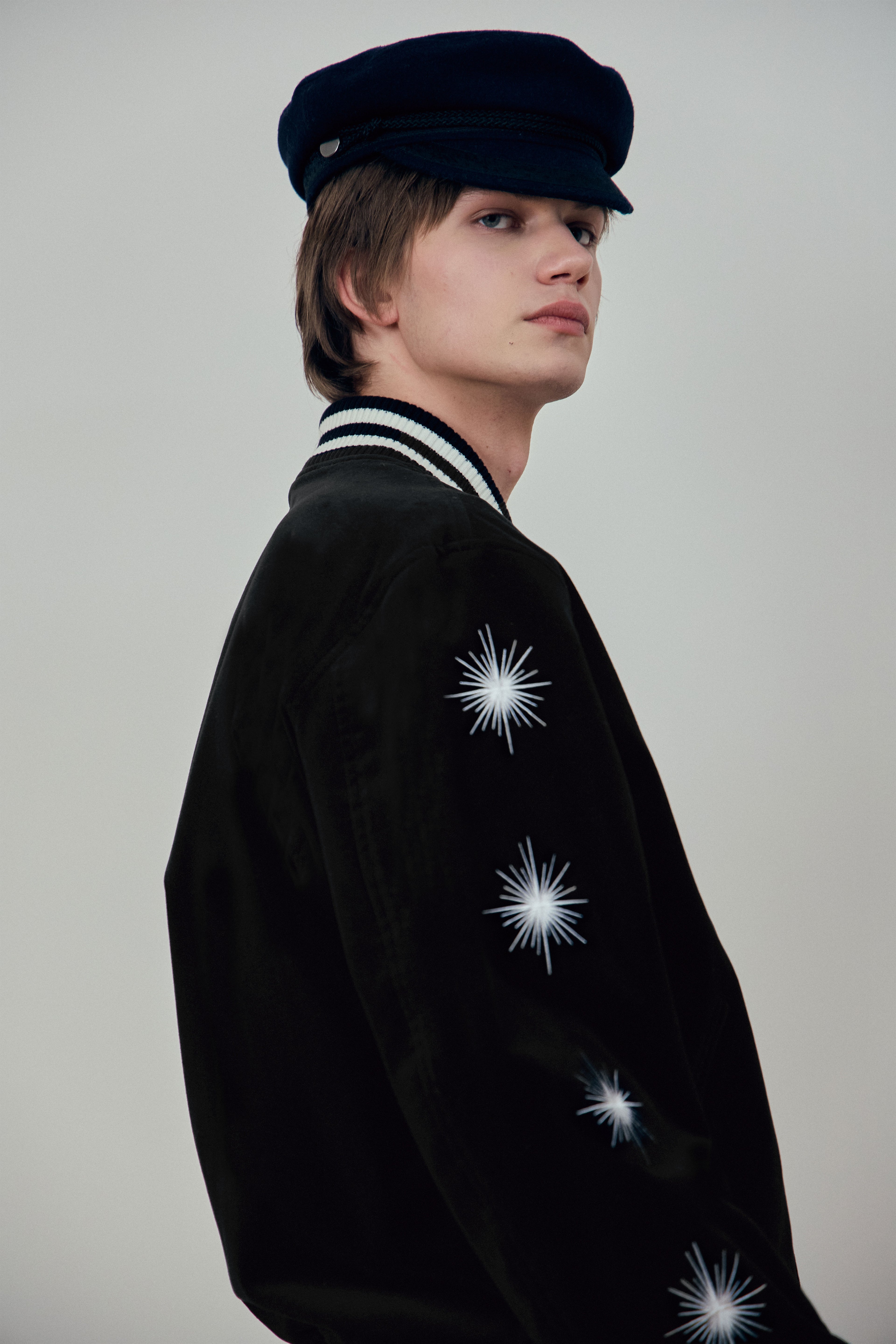 Stu - Embroidery Velvet Varsity (Black) product image 13 | TRAB K-Fashion Australia