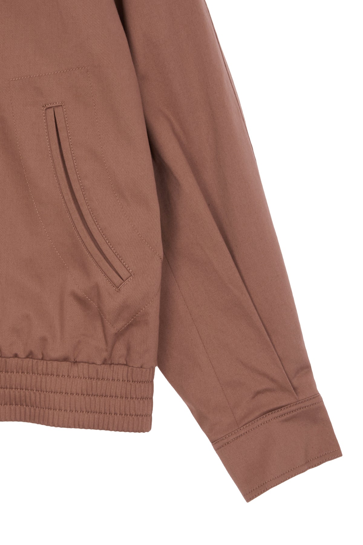 Matin Kim - Cotton Blend Collar Relaxed Bomber Jacket (Brown) product image 4 | TRAB K-Fashion Australia