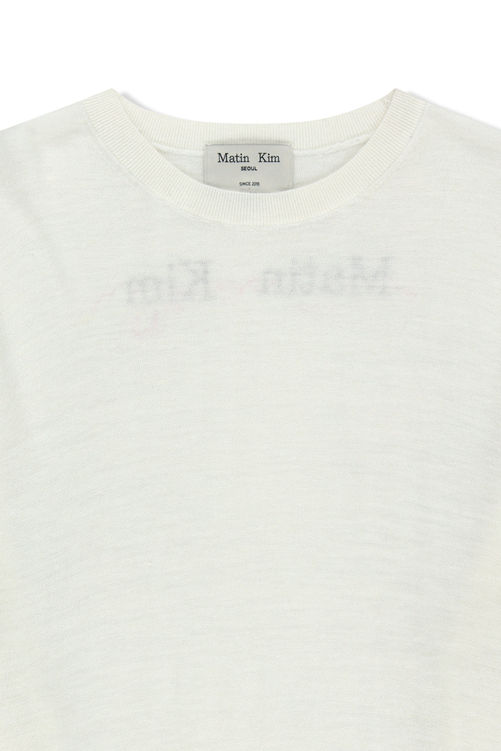 Matin Kim - Sleeve Print Knit Pullover (Ivory) product image 3 | TRAB K-Fashion Australia