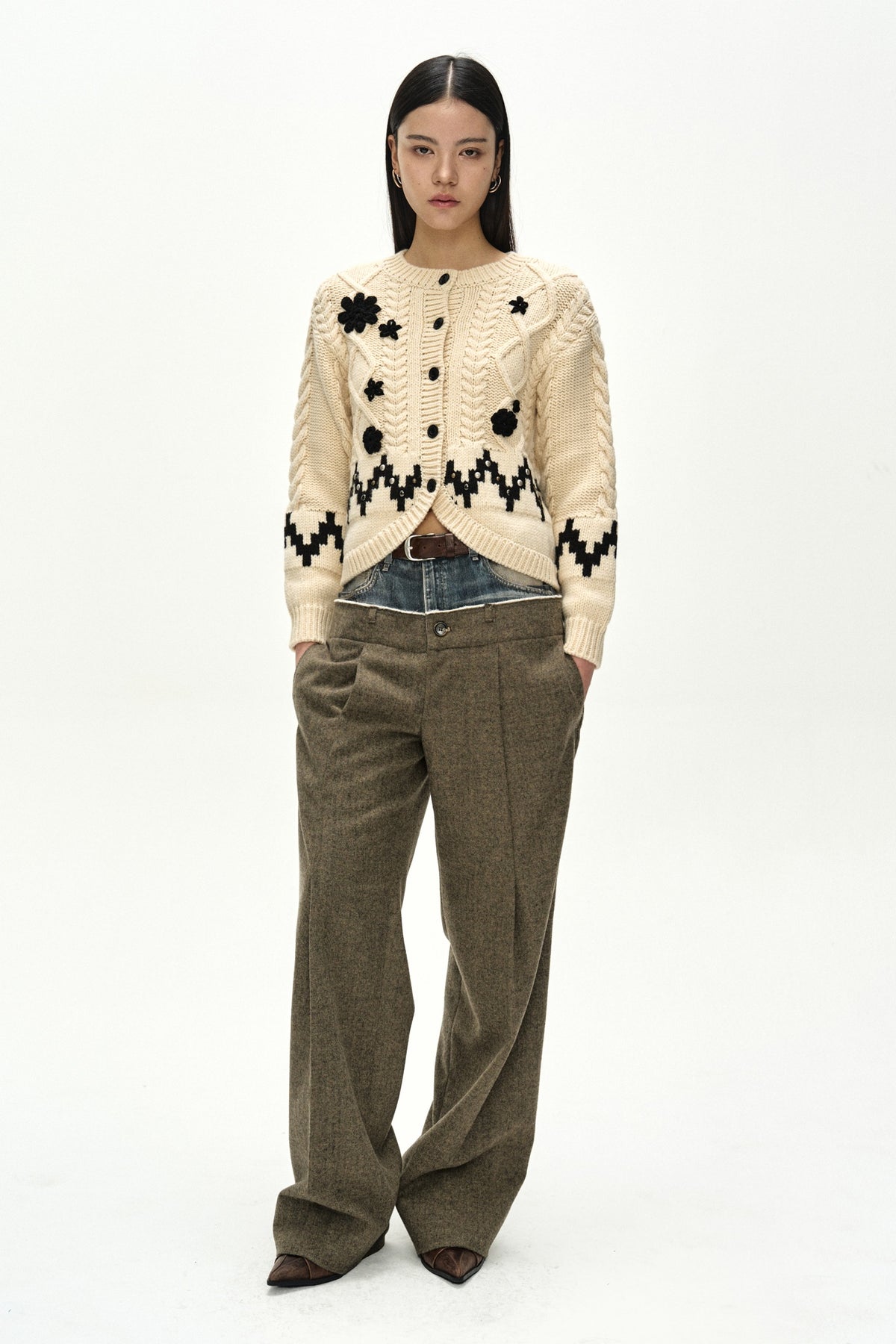 Andersson Bell - Fiori Camelia Cardigan (Ecru) product image 7 | TRAB K-Fashion Australia