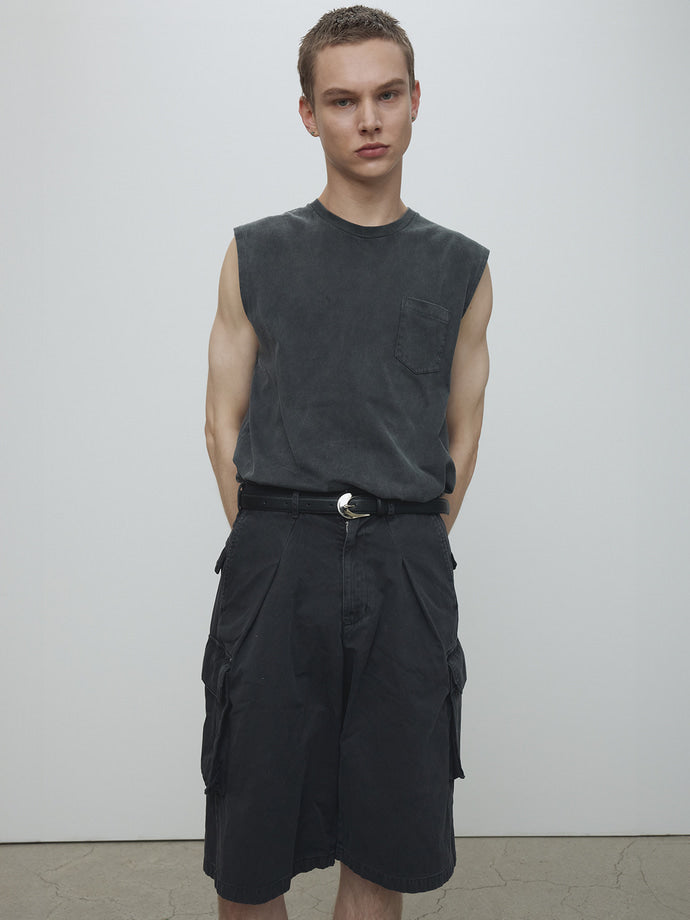 Tonywack - Garment-Dyed Cotton Cargo Shorts (Carbon) product image 4 | TRAB K-Fashion Australia