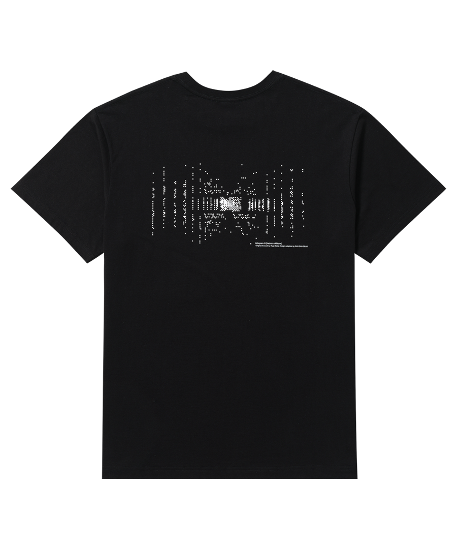 San San Gear - Ryoji Ikeda Data.Gram 01 T-Shirt (Black) product image 2 | TRAB K-Fashion Australia