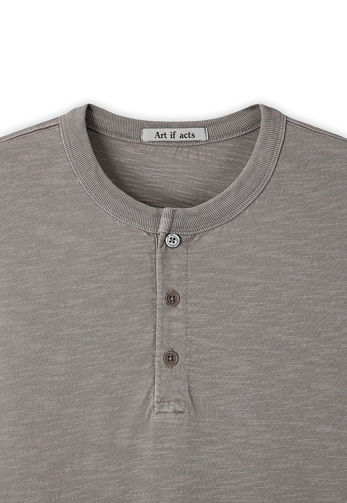 Art if acts - Garment Dyed Henley Long Sleeve (Mud Brown) product image 8 | TRAB K-Fashion Australia