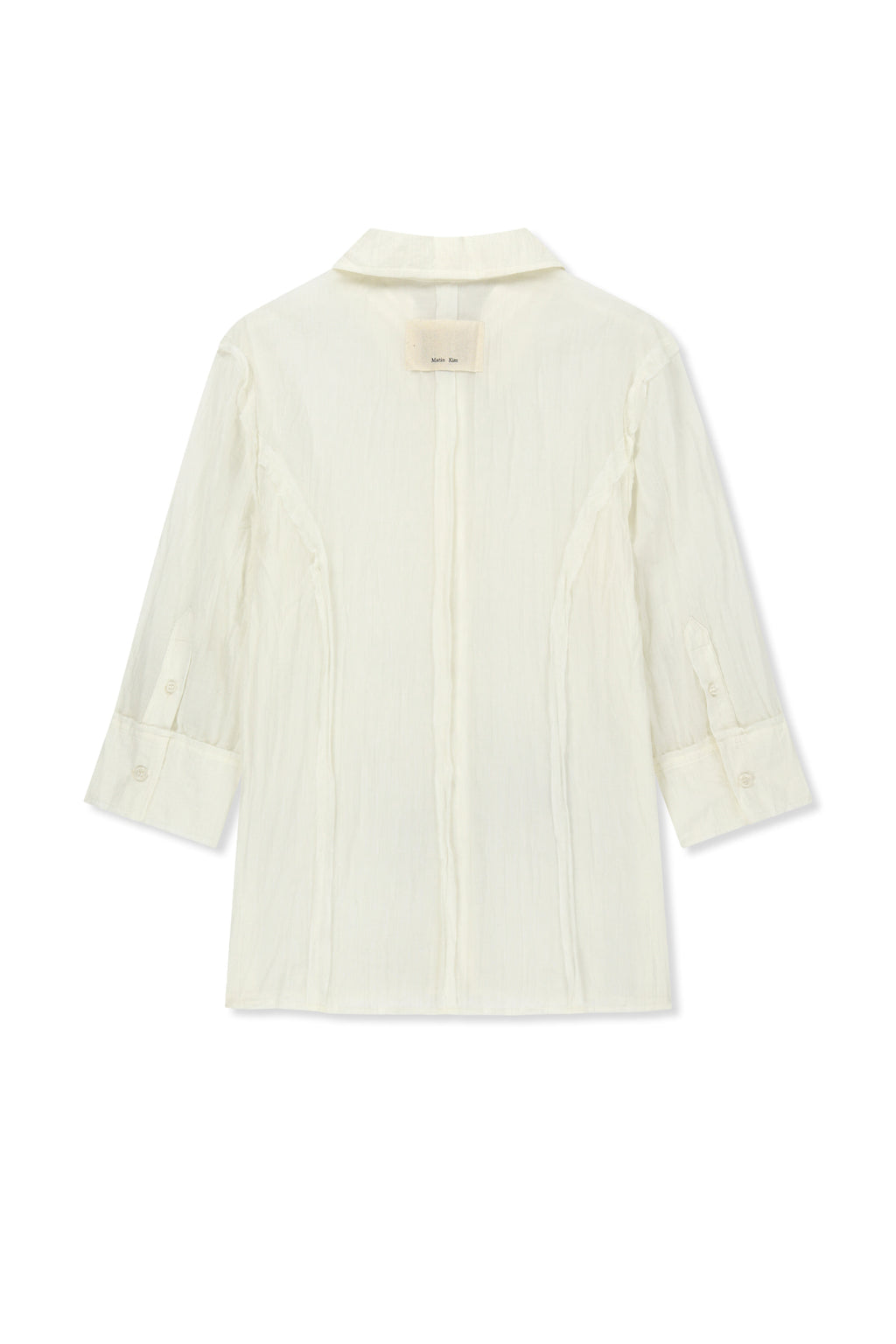 Matin Kim - Raw Edge Crinkle Blouse (Cream) product image 2 | TRAB K-Fashion Australia