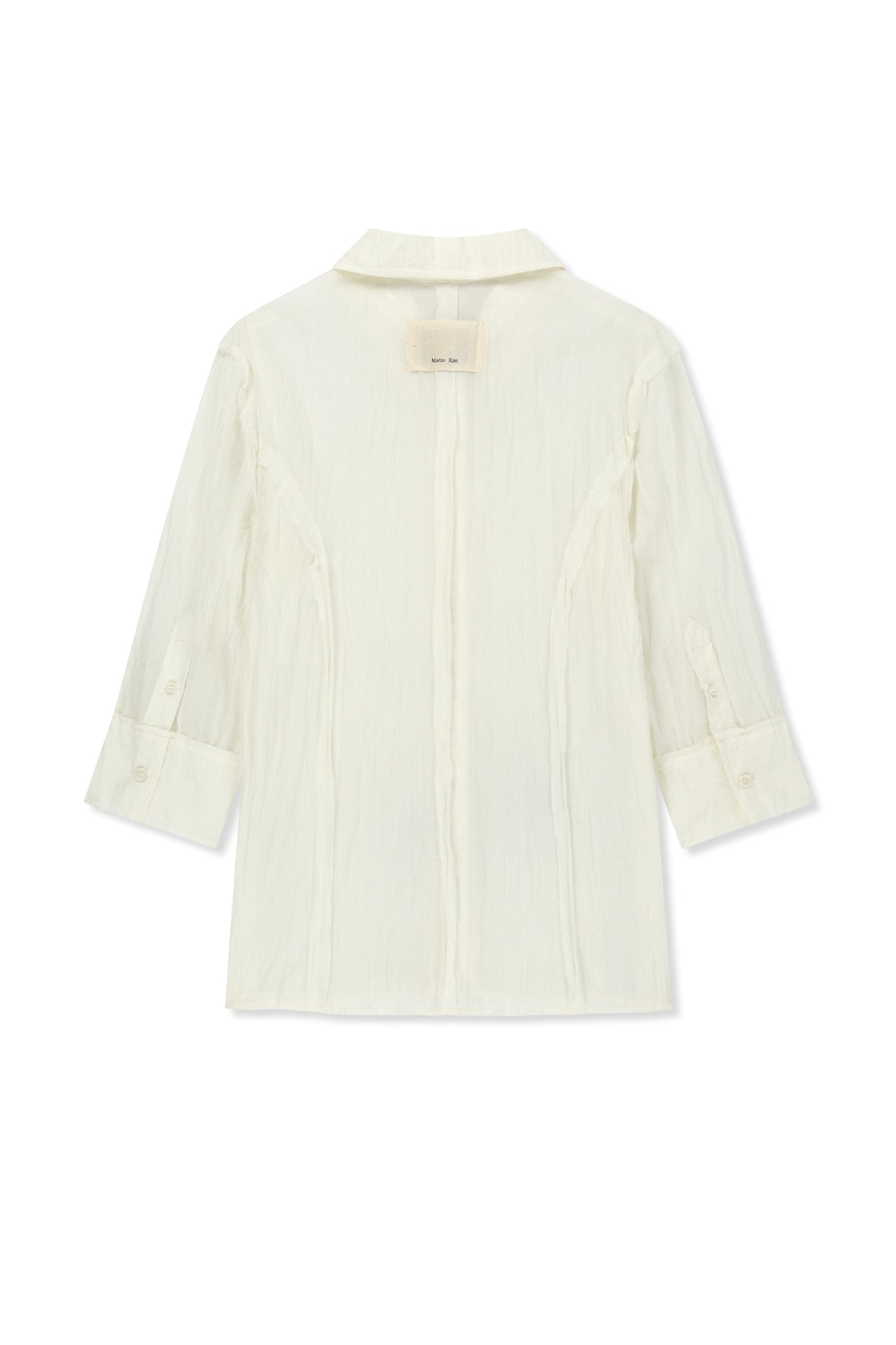 Matin Kim - Raw Edge Crinkle Blouse (Cream) product image 2 | TRAB K-Fashion Australia