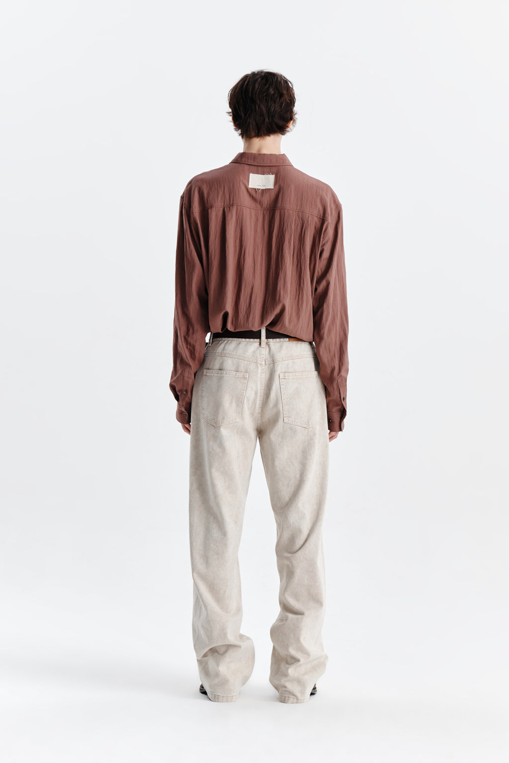 Matin Kim - Side Point Color Denim Pants (Beige) product image 7 | TRAB K-Fashion Australia