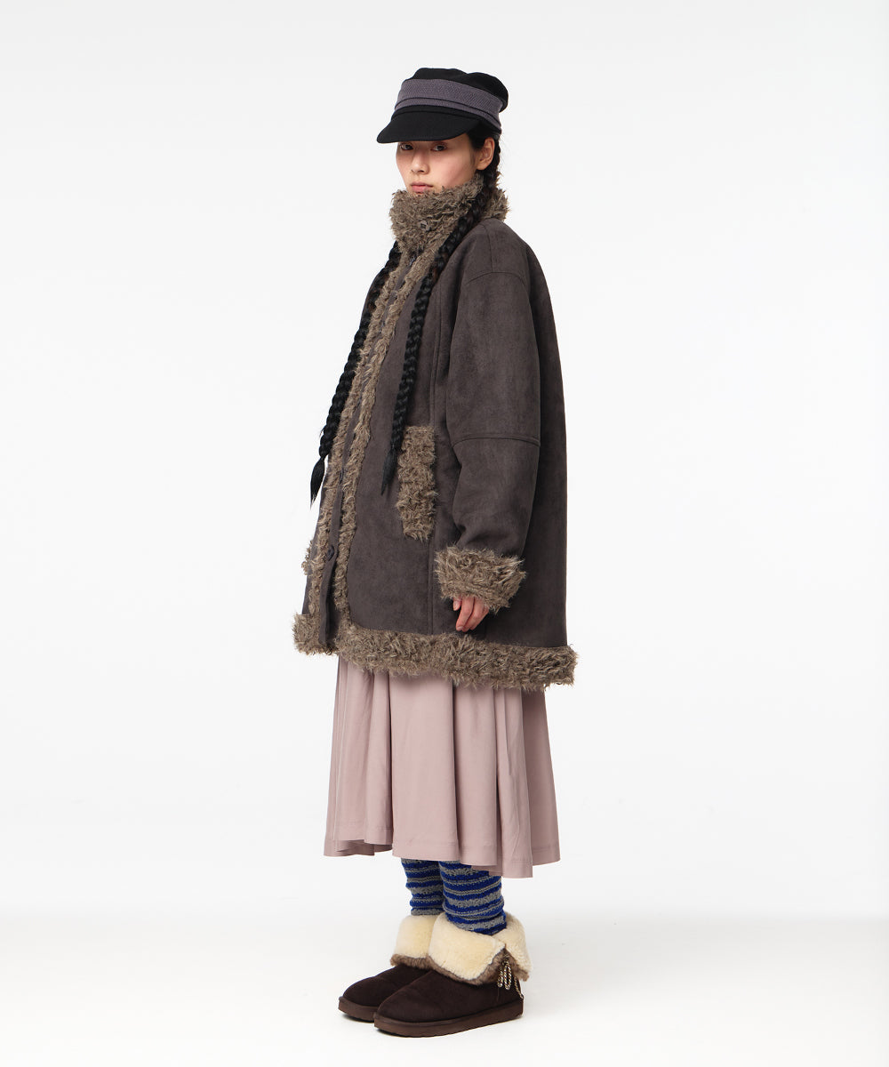 Coyseio - Hairy Suede Mustang Jacket (Charcoal) product image 9 | TRAB K-Fashion Australia