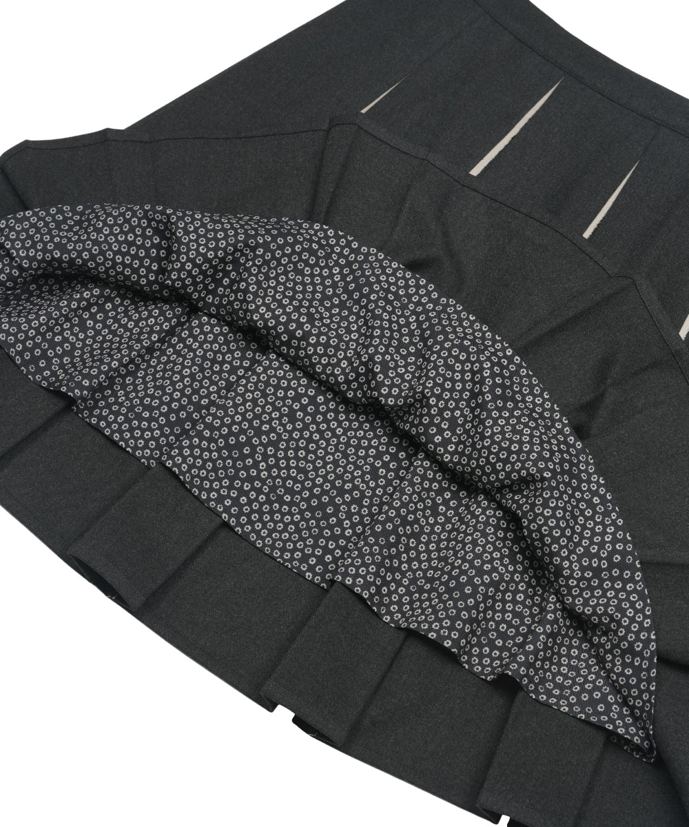 Coyseio - Raw Hem Pleats Skirt (Charcoal) product image 14 | TRAB K-Fashion Australia