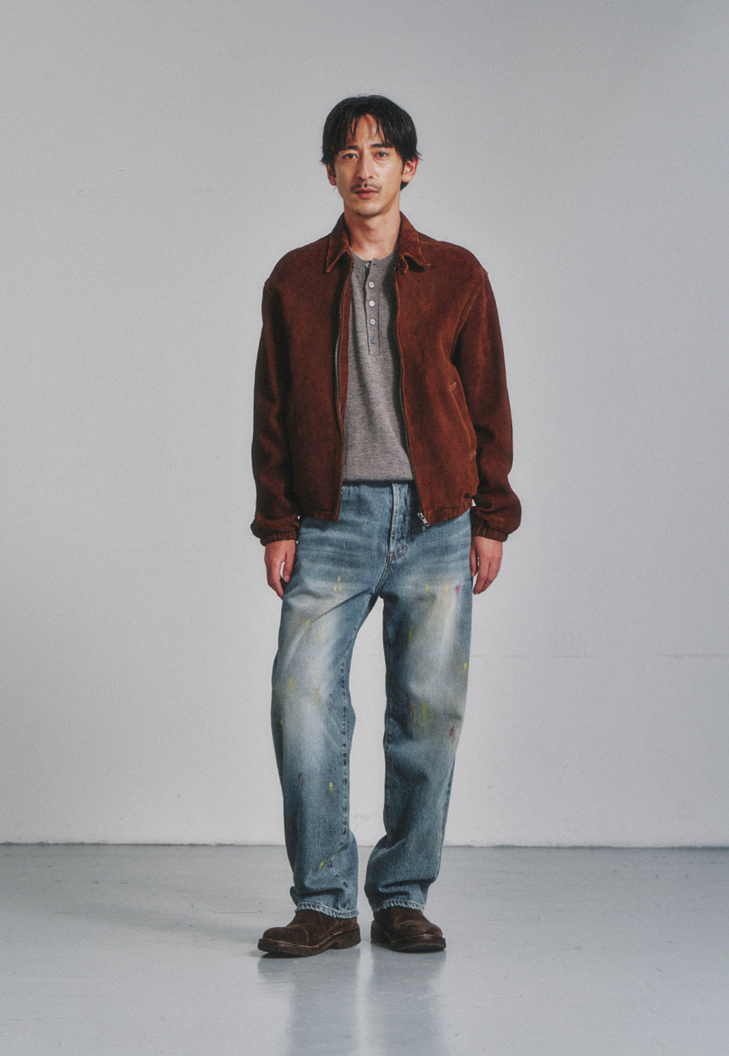 Art if acts - Painted Regular 5P Denim Pants (Used Indigo) product image 2 | TRAB K-Fashion Australia