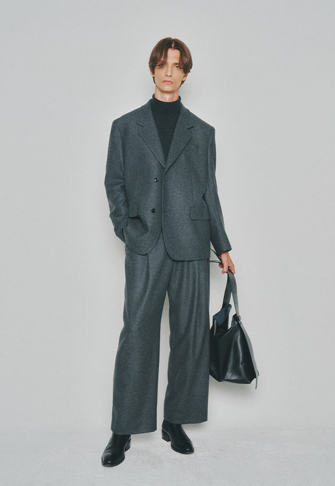 Tonywack - Italian Wool Flannel Twill Blazer (Italian Fabric) (Grey) product image 4 | TRAB K-Fashion Australia